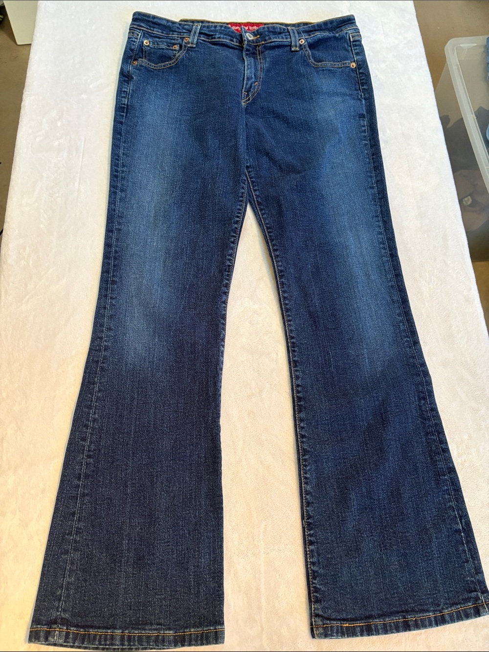 Levi's 518 Superlow Stretch Dark Blue Boot Cut Jeans Juniors 15